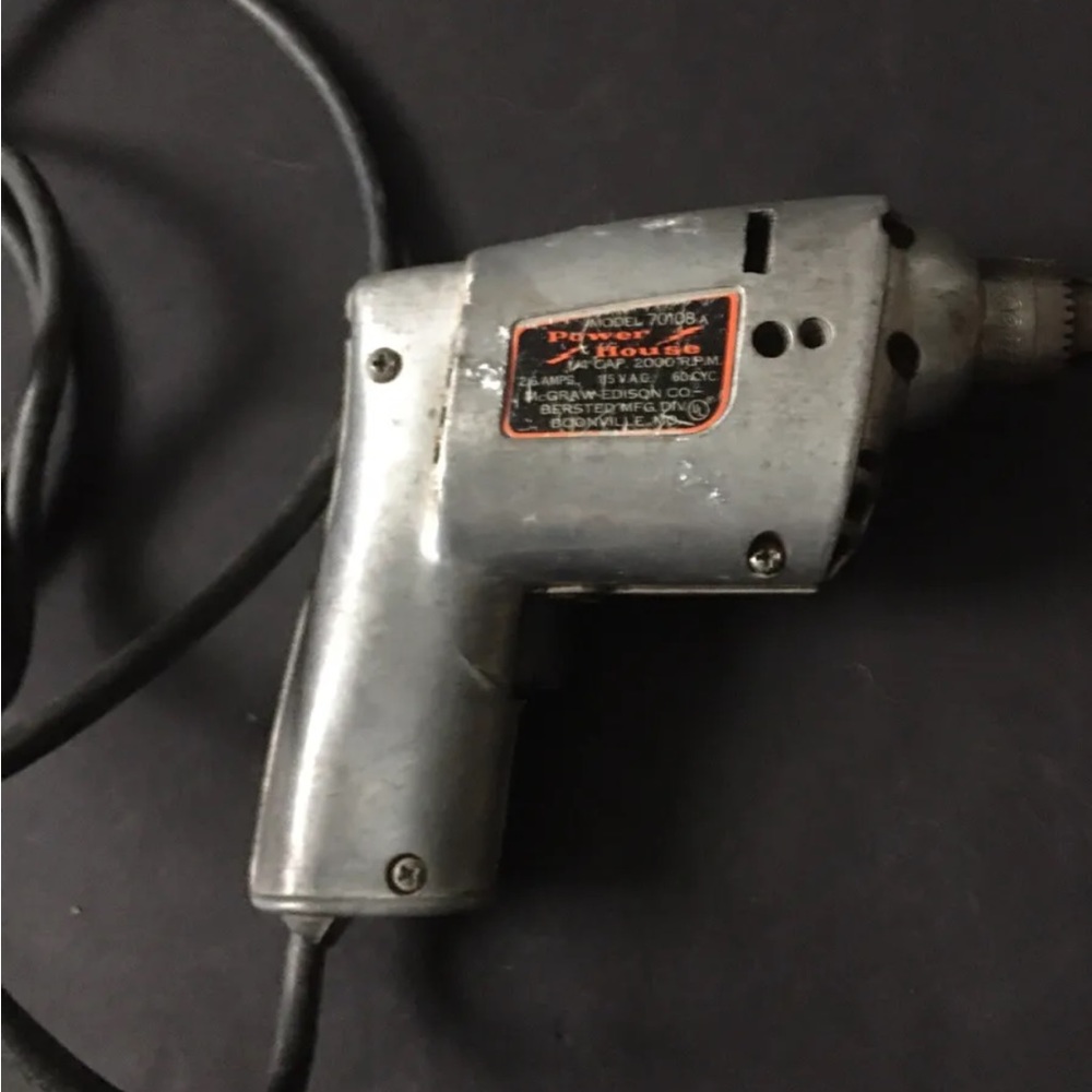 Vintage Power House Drill Model 70108A by McGraw Edison Works Great